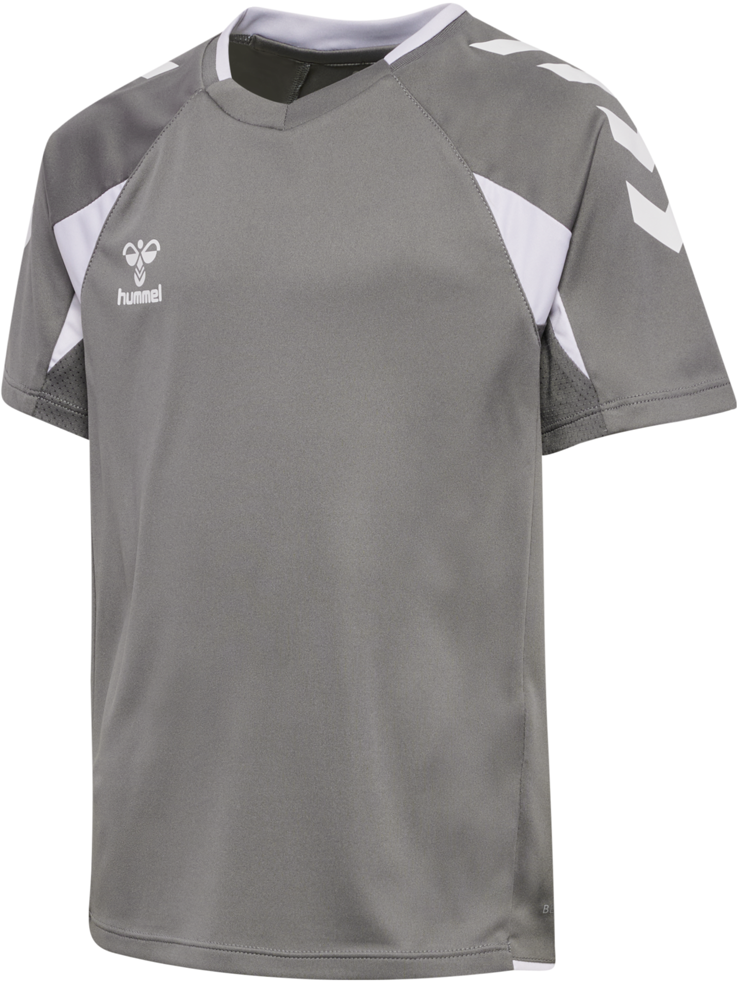 hmlCORE 2.0 JERSEY S/S KIDS - 1299/STEEL GRAY/WHIT