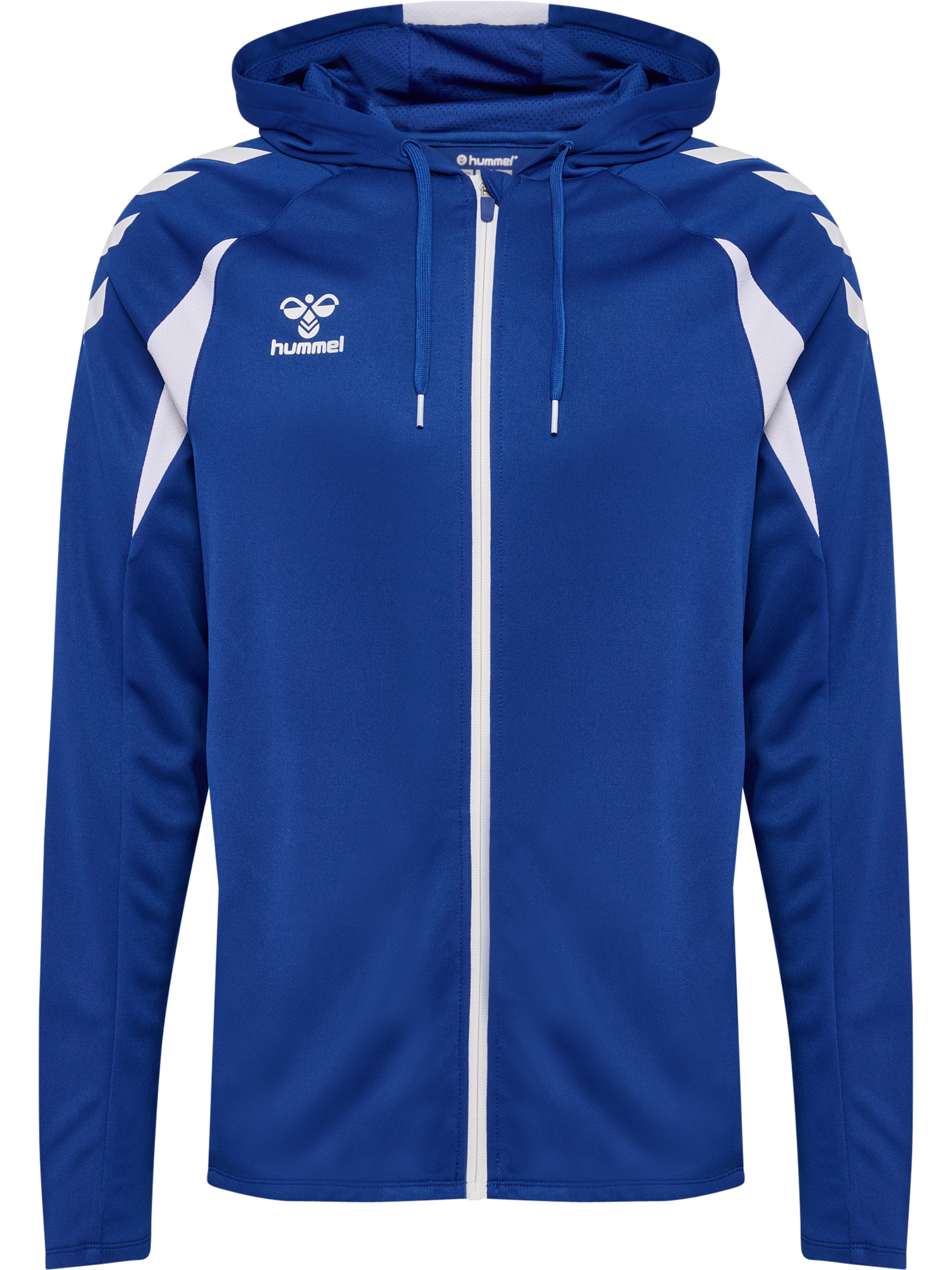 hmlCORE 2.0 ZIP HOODIE - 7691/TRUE BLUE/WHITE