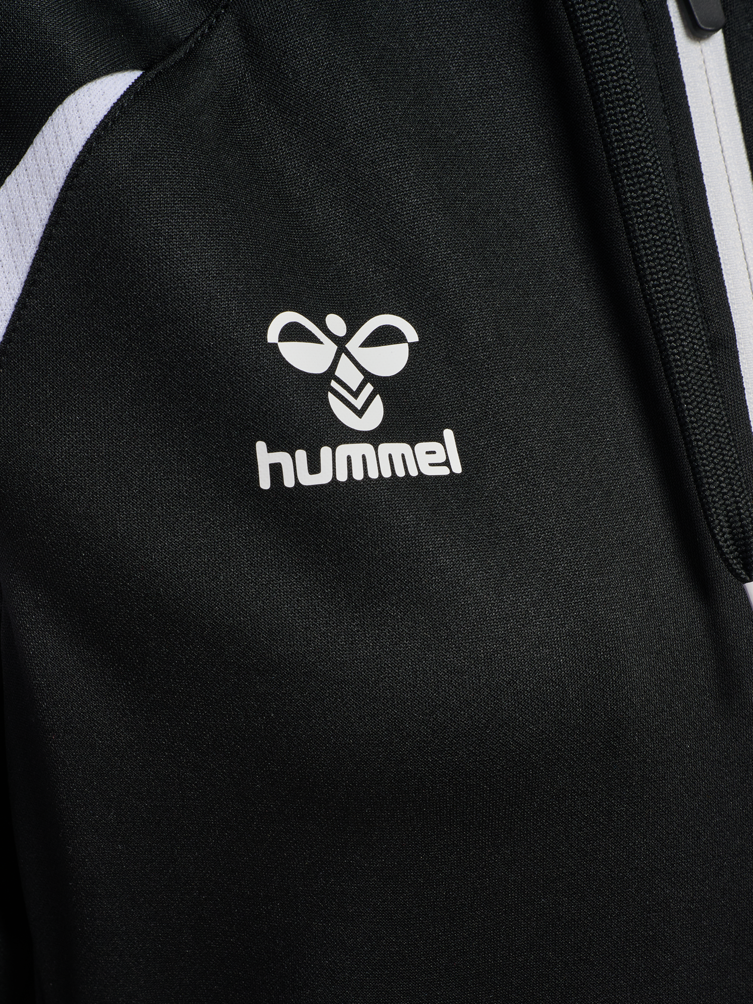 HMLGO COTTON ZIP HOODIE - 2114/BLACK/white