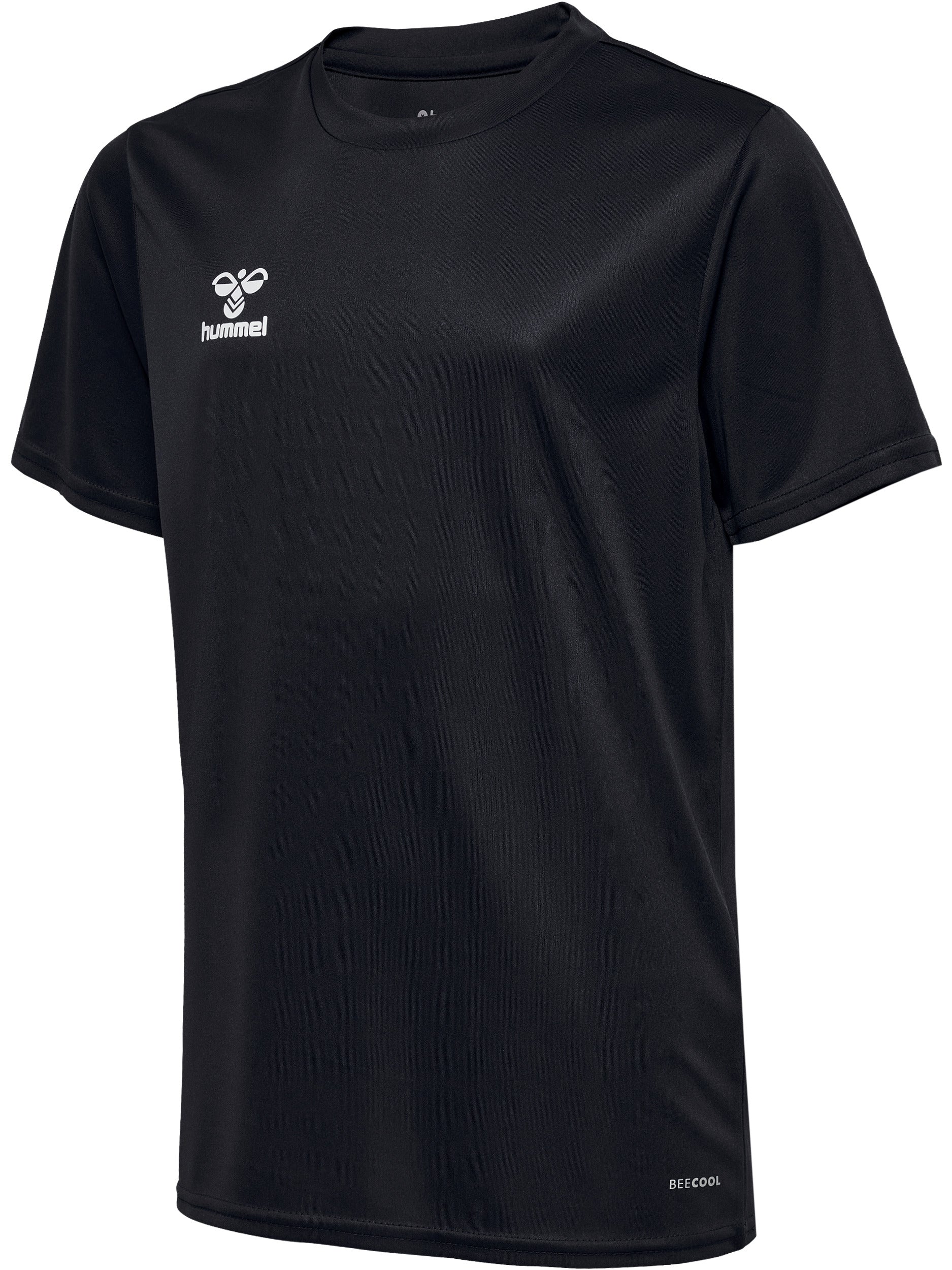hmlESSENTIAL JERSEY S/S KIDS - BLACK - 128