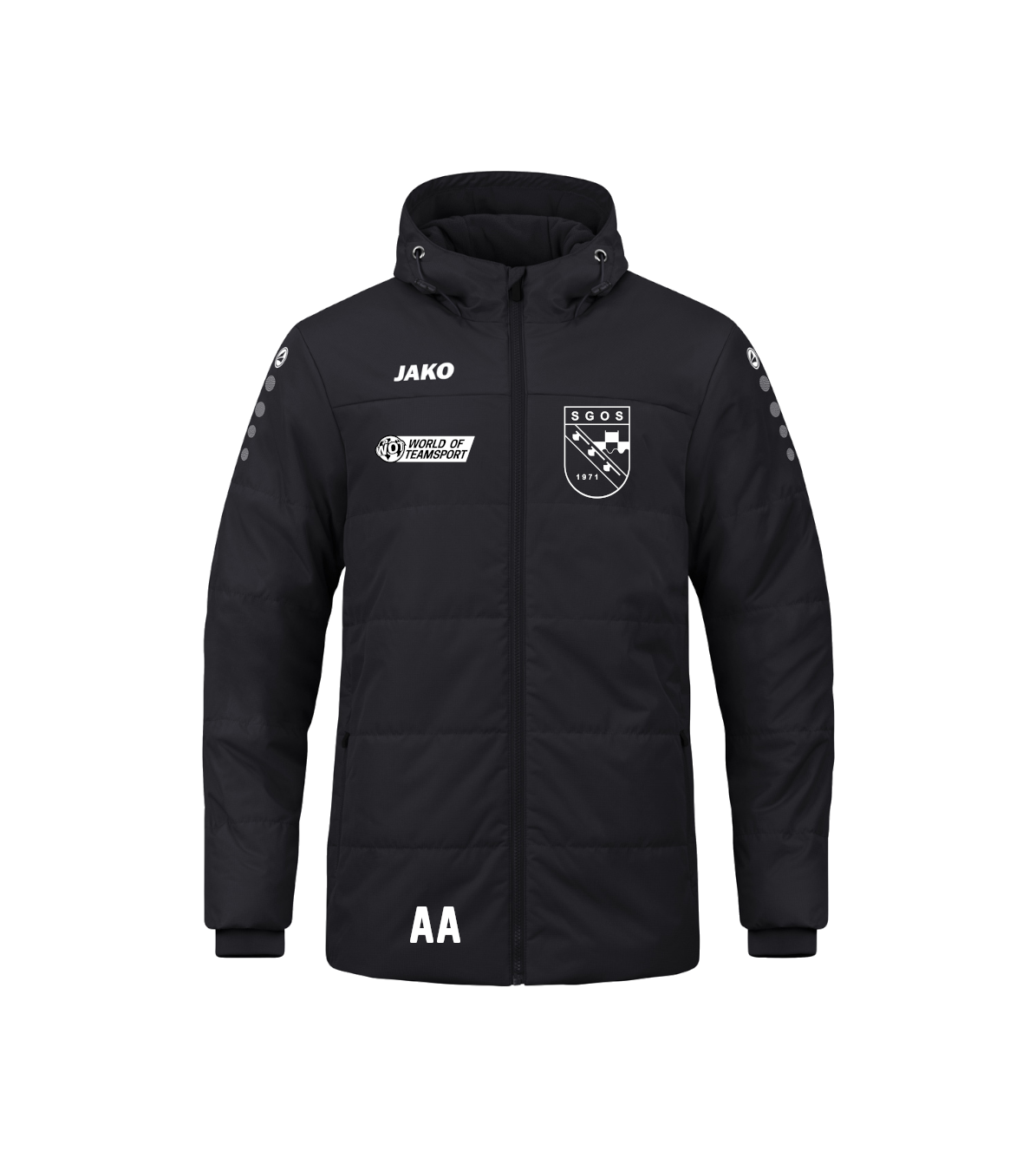 Coachjacke Team mit Kapuze SGOS Fußball Trainer