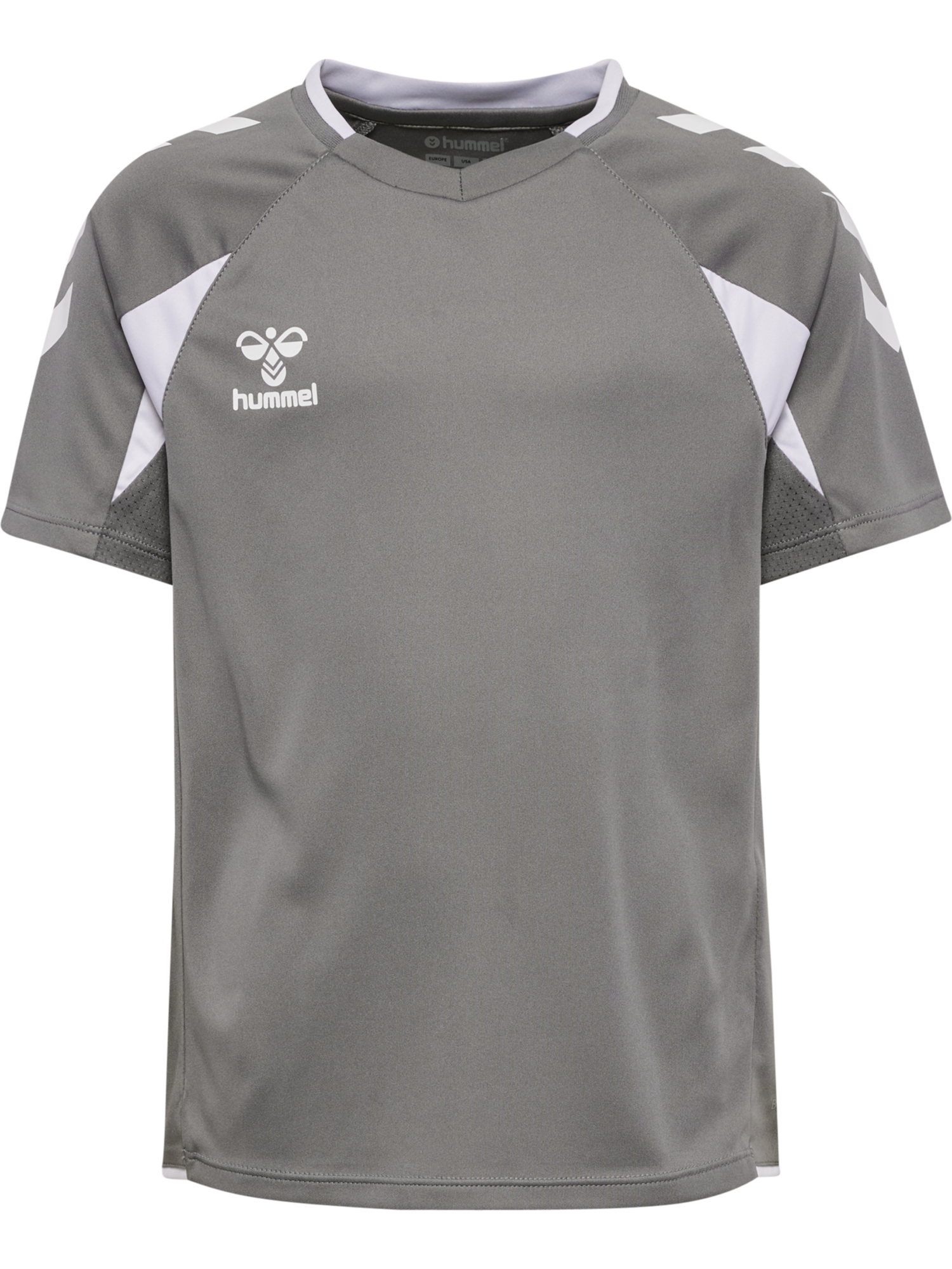 hmlCORE 2.0 JERSEY S/S KIDS - 1299/STEEL GRAY/WHIT