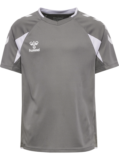 hmlCORE 2.0 JERSEY S/S KIDS - 1299/STEEL GRAY/WHIT