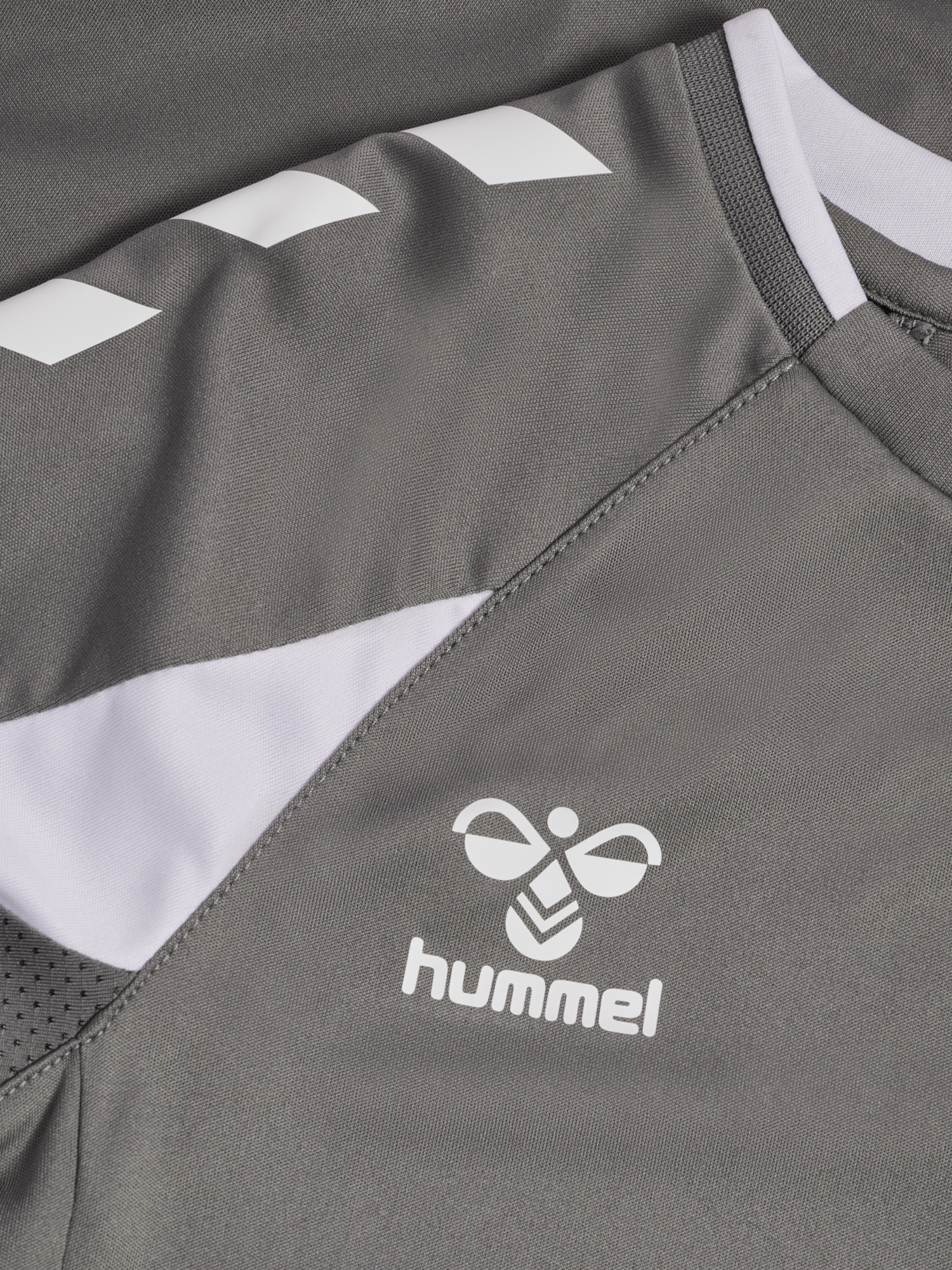 hmlCORE 2.0 JERSEY S/S KIDS - 1299/STEEL GRAY/WHIT