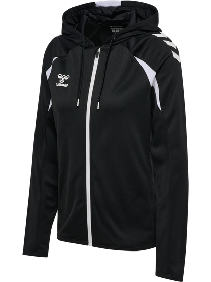 HMLGO COTTON ZIP HOODIE - 2114/BLACK/white