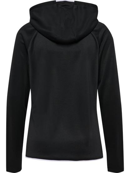 HMLGO COTTON ZIP HOODIE - 2114/BLACK/white