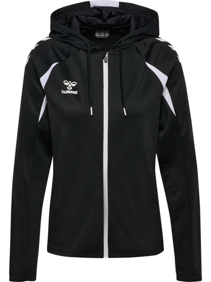HMLGO COTTON ZIP HOODIE - 2114/BLACK/white