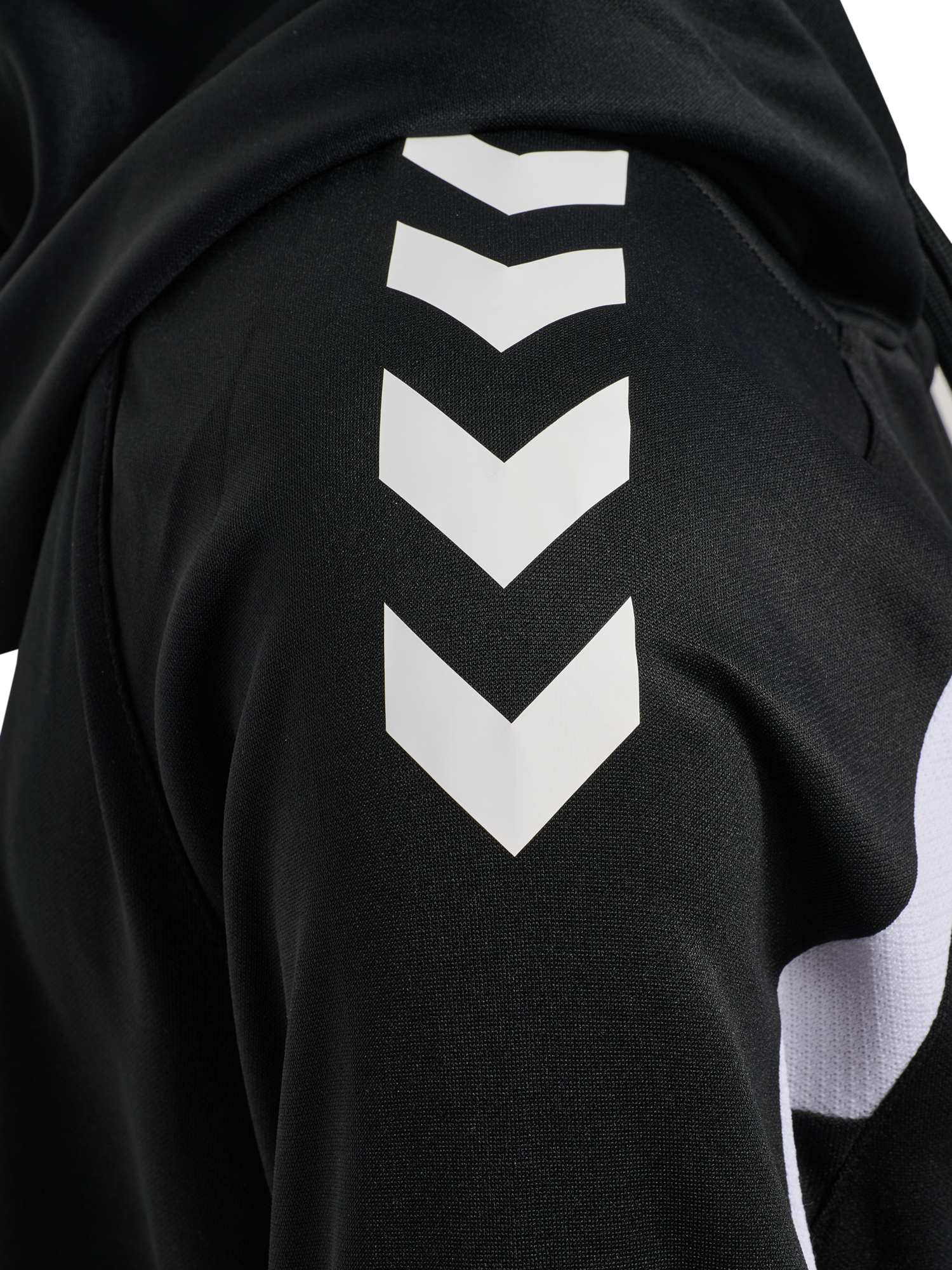 HMLGO COTTON ZIP HOODIE - 2114/BLACK/white