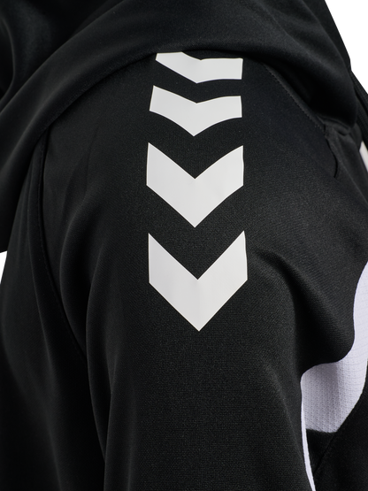 HMLGO COTTON ZIP HOODIE - 2114/BLACK/white