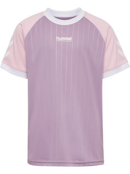hmlJR STRIPE T-SHIRT S/S - 9001/WHITE