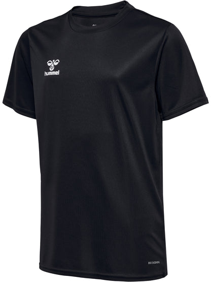 hmlESSENTIAL JERSEY S/S KIDS - BLACK - 128