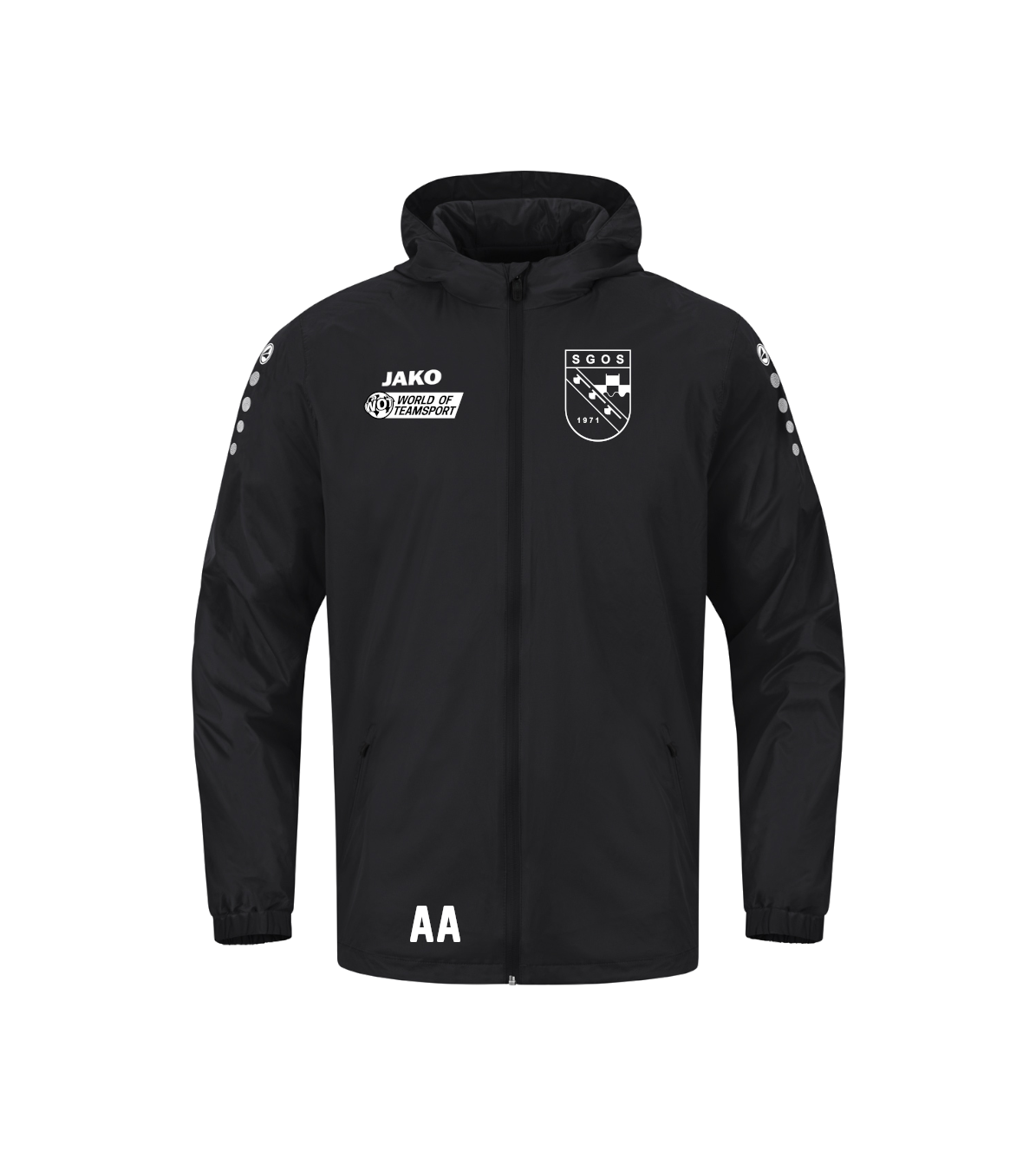 Allwetterjacke Schwarz SGOS Fußball Trainer