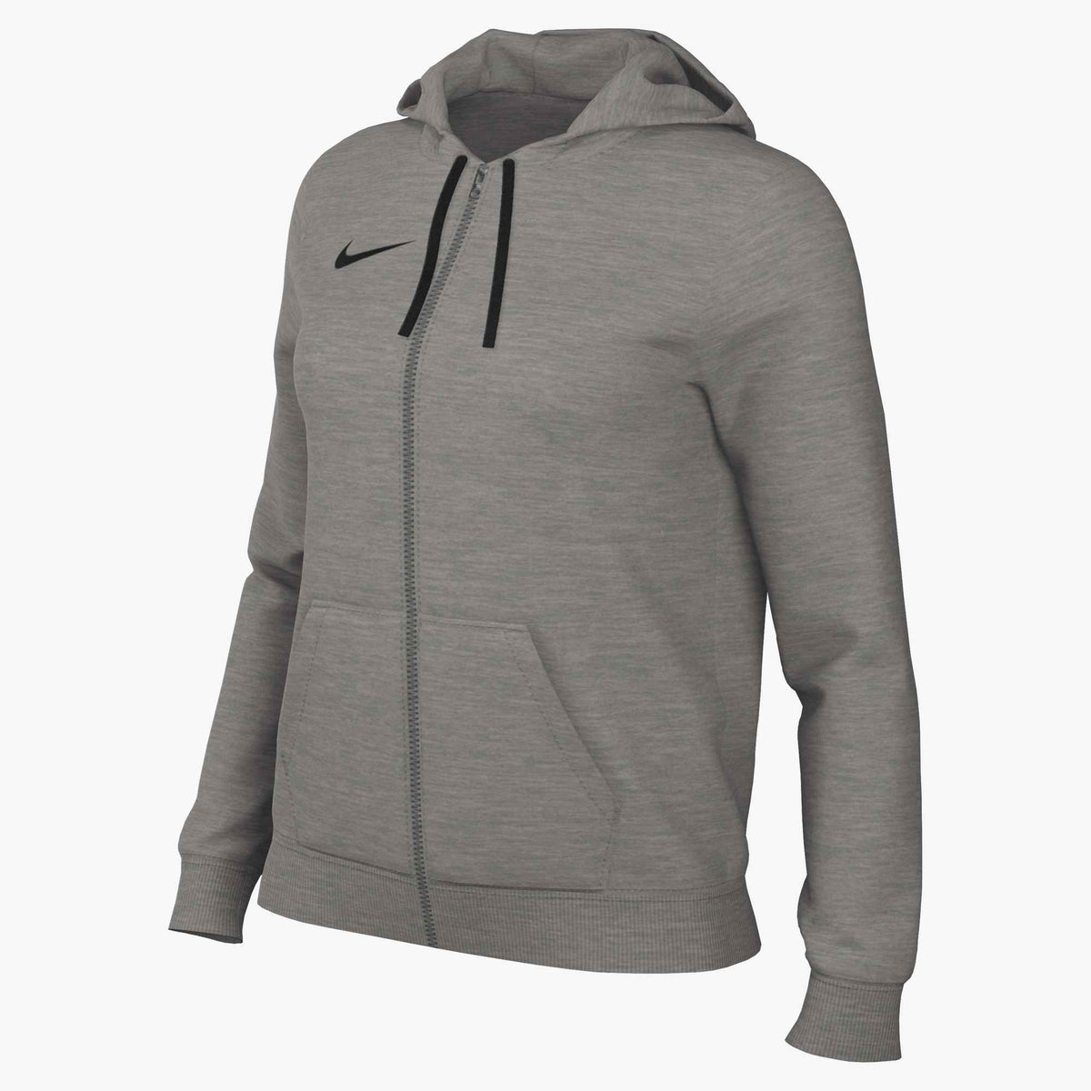 W NK PARK26 FLC FZ HOODIE - 063/DK GREY HEATHER/BL