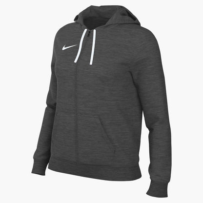 W NK PARK26 FLC FZ HOODIE - 063/DK GREY HEATHER/BL