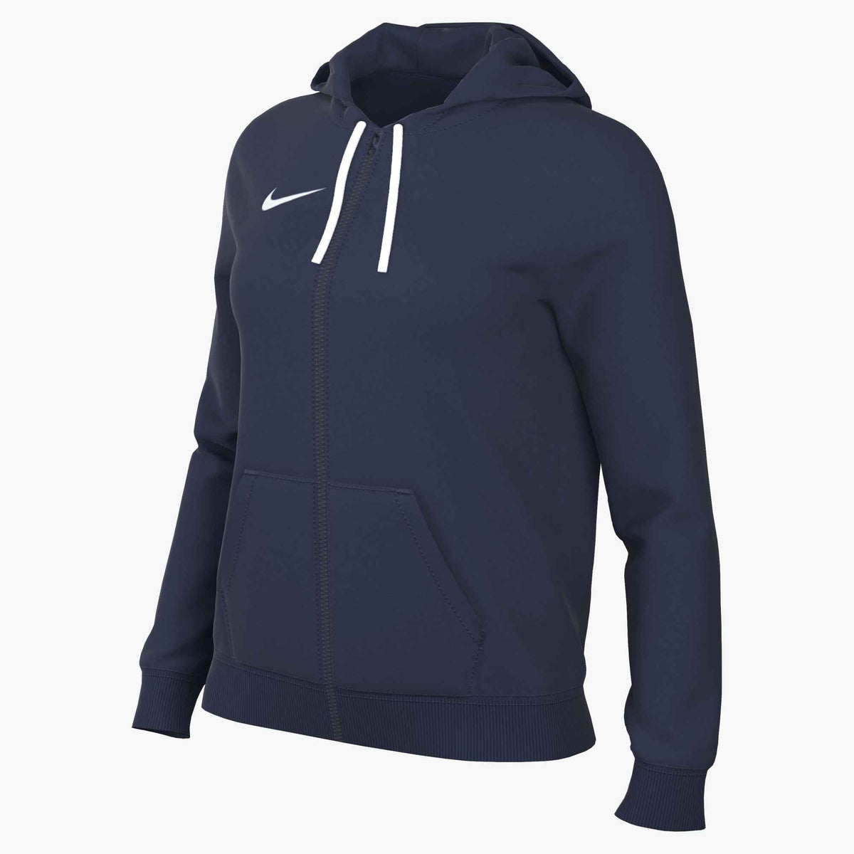 W NK PARK26 FLC FZ HOODIE - 063/DK GREY HEATHER/BL